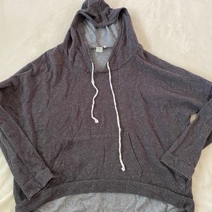 Grey Cropped Hoodie